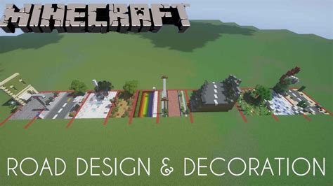 Minecraft: 10 Different Road Designs & Lots of Decorations!.